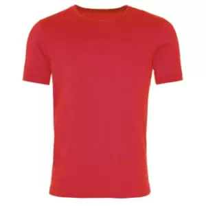 Image of AWDis Mens Washed T Shirt (Medium) (Washed Fire Red)