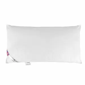 Image of White Duck Feather and Down King Size Pillow - White - Homescapes