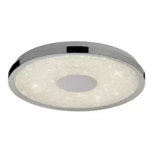 Image of Fusion polished chrome ceiling light 1 bulb 5cm