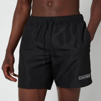 Image of Calvin Klein Mens Medium Drawstring Swim Shorts - Black - S