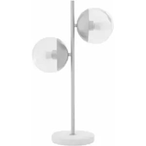 Image of Premier Housewares Revive Chrome Finish 2 Light Table Lamp