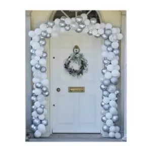Image of Silver Christmas Balloon Door Arch