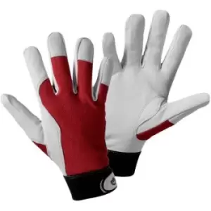 Image of L+D Griffy 1706-8 White, Red Nappa Leather 8 EN 388 CAT II