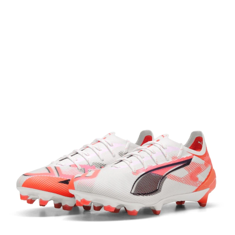 Image of Puma Ultra 5 Ultimate Firm Ground Football Boots Womens White/Red female 3 (35.5)