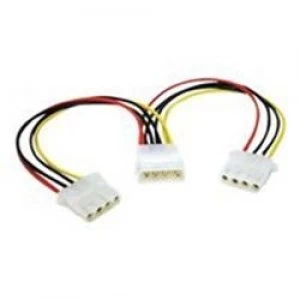 Image of C2G 35cm One 5-1/4in to Two 5-1/4in Internal Power Y-Cable