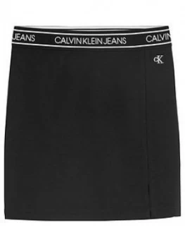 Image of Calvin Klein Jeans Girls Elastic Logo Waistband Skirt