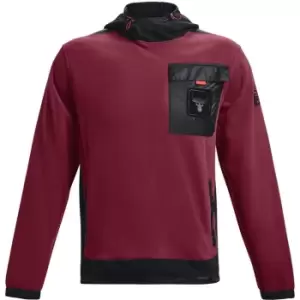 Image of Under Armour Project Rock Microfleece Hoodie Mens - Red