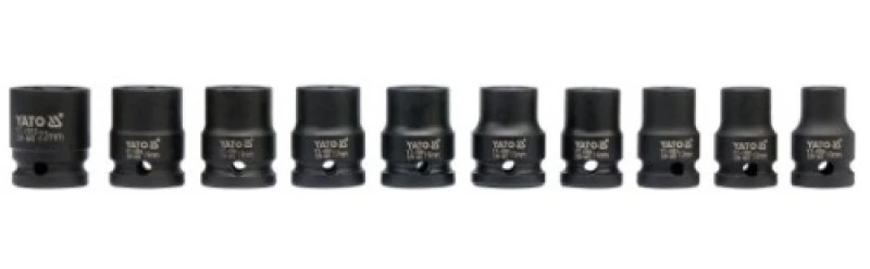 Image of YATO YT-1025 Socket set Chrome-Molybdenum Steel, Drive: 1/2Inch, Number of tools: 10 Chrome-Molybdenum Steel Socket set (5840)