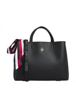 Image of Tommy Hilfiger Charming Tommy Satchel - Black