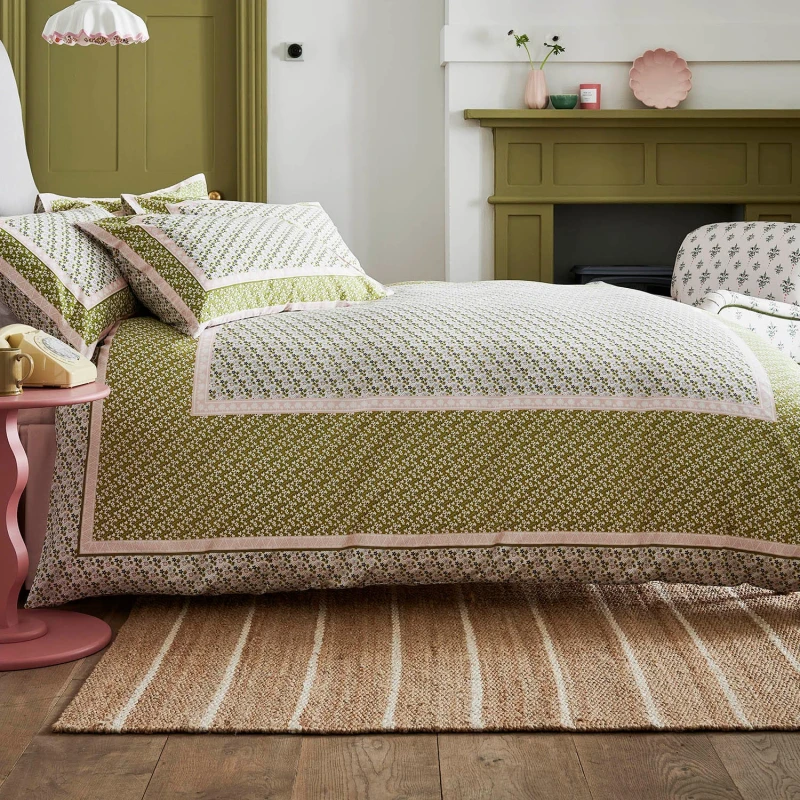 Image of Cath Kidston Scarf Duvet Set, King, Pistachio