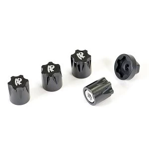 Image of Fastrax Antidust Alumnium M4 Wheel Nut Covers (4Pc) - Black