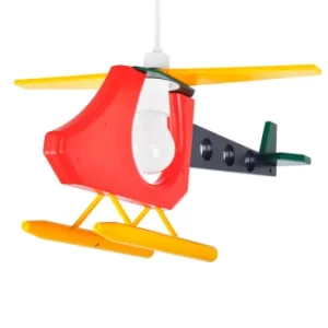 Image of Childrens 3D Helicopter Pendant Shade in Multi Colour