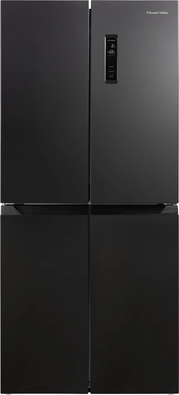 Image of Russell Hobbs RH180A4FF802E1BS Frost Free American Fridge Freezer - Black Steel - E Rated