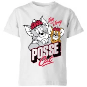 Image of Tom & Jerry Posse Cat Kids T-Shirt - White - 5-6 Years