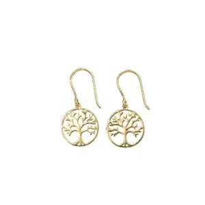 Image of Gold Plated Tree of Life Earrings