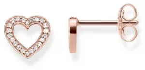 Image of Thomas Sabo Rose Gold Plated Heart Studs H1945-416-14 Jewellery