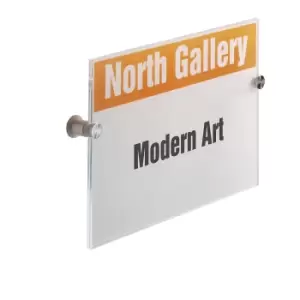 Image of Durable CRYSTAL SIGN door sign, made of acrylic glass panels, for A4, pack of 3, HxW 297 x 210 mm