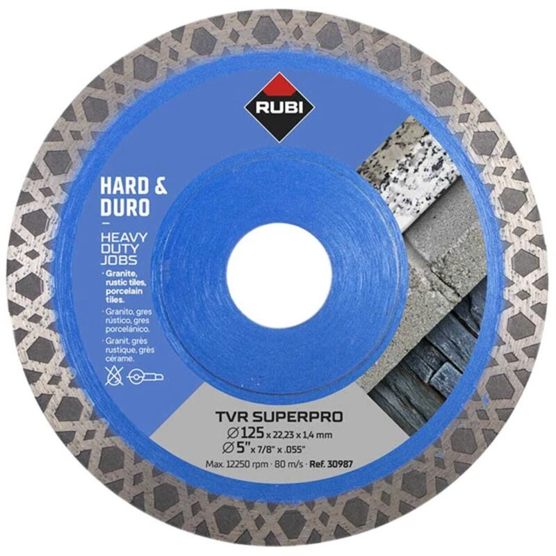 Image of Rubi TVR Superpro Viper Diamond Blade for Hard Materials 30987 Diameter: 125mm