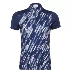 Image of Callaway Asymmetry Lace Zip Top Ladies - Blue