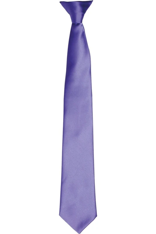 Image of Premier Premier Satin Tie in Purple Purple One Size Unisex 5063470360604