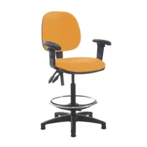 Image of Dams MTO Jota Draughtsmans Chair with Adjustable Arms - Costa Blue