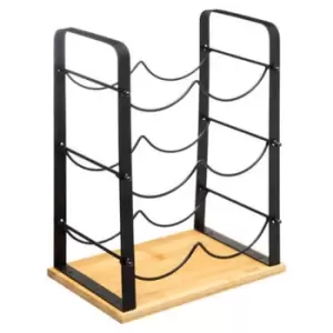 Image of Nera Metal & Wood 6 Bottle Wine Rack Natural