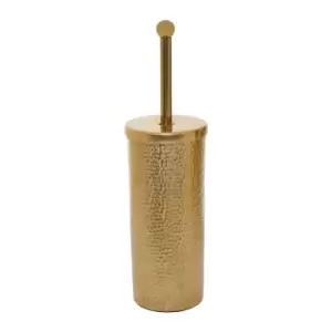 Image of Hammered Gold Finish Toilet Brush