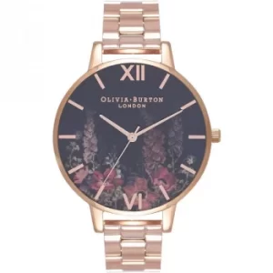 Image of Dark Bouquet Black Rose Gold Bracelet Watch
