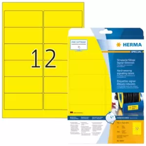Image of HERMA Labels signalling hard-wearing A4 99,1x42,3mm yellow strong...