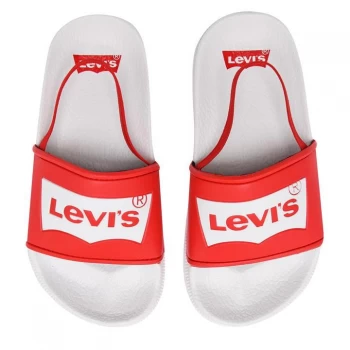 Image of Levis Batwing Kids Sliders - Red/White 0206
