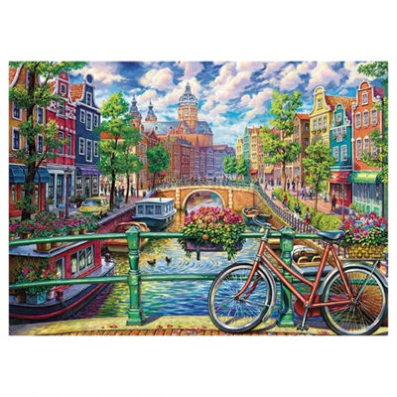 Image of Cheatwell Games Amsterdam Canal Jigsaw Puzzle 1000 Pieces Multi