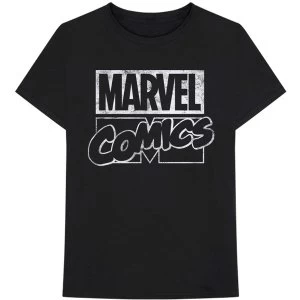 Image of Marvel Comics - Logo Unisex Medium T-Shirt - Black