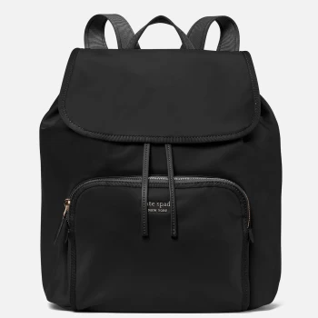 Image of Kate Spade New York Womens Sam Flap Backpack - Black