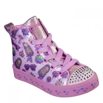 Image of Skechers Twinkle Toes Mermaid Junior Girls Trainers - Purple