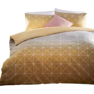 Image of Furn Spectrum Ombre Duvet Cover Set (Double) (Ochre/Grey) - Ochre/Grey