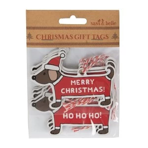 Image of Sass & Belle Christmas Dachshund Gift Tags - Set of 12