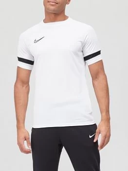 Image of Nike Academy 21 Dry T-Shirt - White/Black, Size L, Men