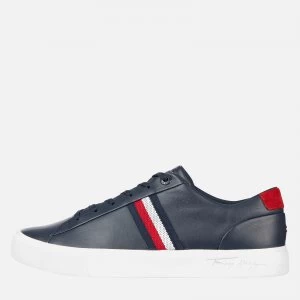 Image of Tommy Hilfiger Mens Corporate Leather Low Top Trainers - Desert Sky - UK 8