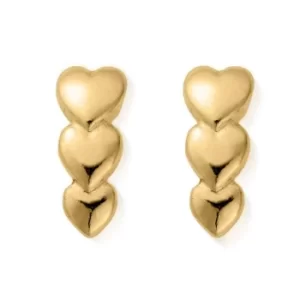 Image of ChloBo GEST2551 Women's Gold Tone Life lover Stud Earrings