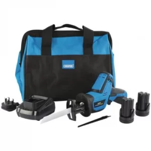 Image of Draper Storm Force&amp;#174; 10.8V Power Interchange Reciprocating Saw Kit (+2x 1.5Ah Batteries, Charger and Bag)