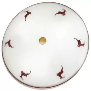 Image of Kolarz NONNA - Cottage Style Glass Patterned Flush Ceiling Lamp, 4x E27