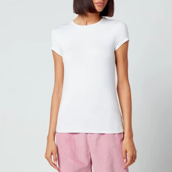 Image of Ted Baker Womens Calmin Plain Fitted T-Shirt - White - UK 6