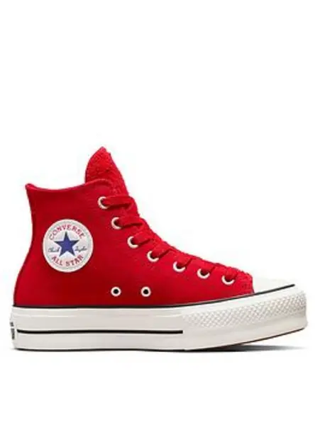 Image of Converse Gym Red/Egret/Black Chuck Taylor All Star Lift Suede High Top Shoe