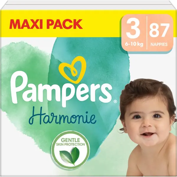 Image of Pampers Harmonie Size 3 87 Nappies