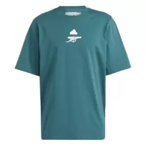 Image of adidas Arsenal Lifestyler T-Shirt 2023 2024 Adults - Green