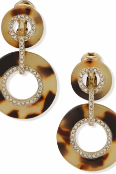 Image of CE CIRCLE LINK DROP - GLD/TORT/CRY