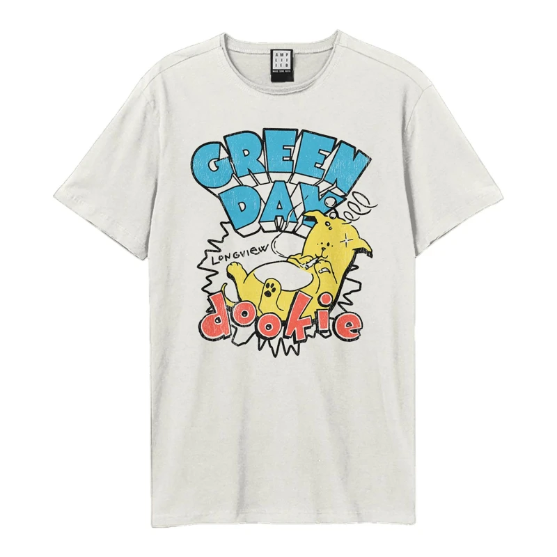 Image of Amplified Amplified Men Dookie Longview Green Day T-Shirt in White Size: X-Small White XS Male 5063574714020