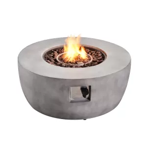 Image of Peaktop Peaktop Firepit Outdoor Gas Fire Pit Concrete Style With Cover