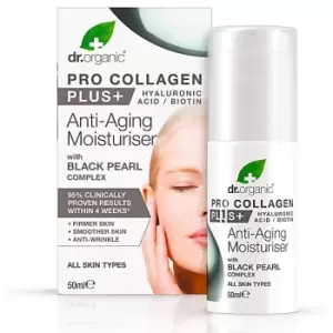 Image of Dr Organic Pro-Collagen Anti Ageing Moisturiser with Black Pearl Co...