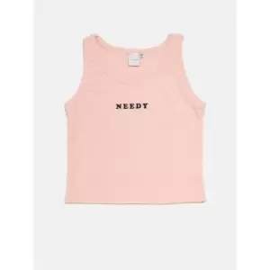 Image of Skinny Dip Embroidered Vest Top - Pink
